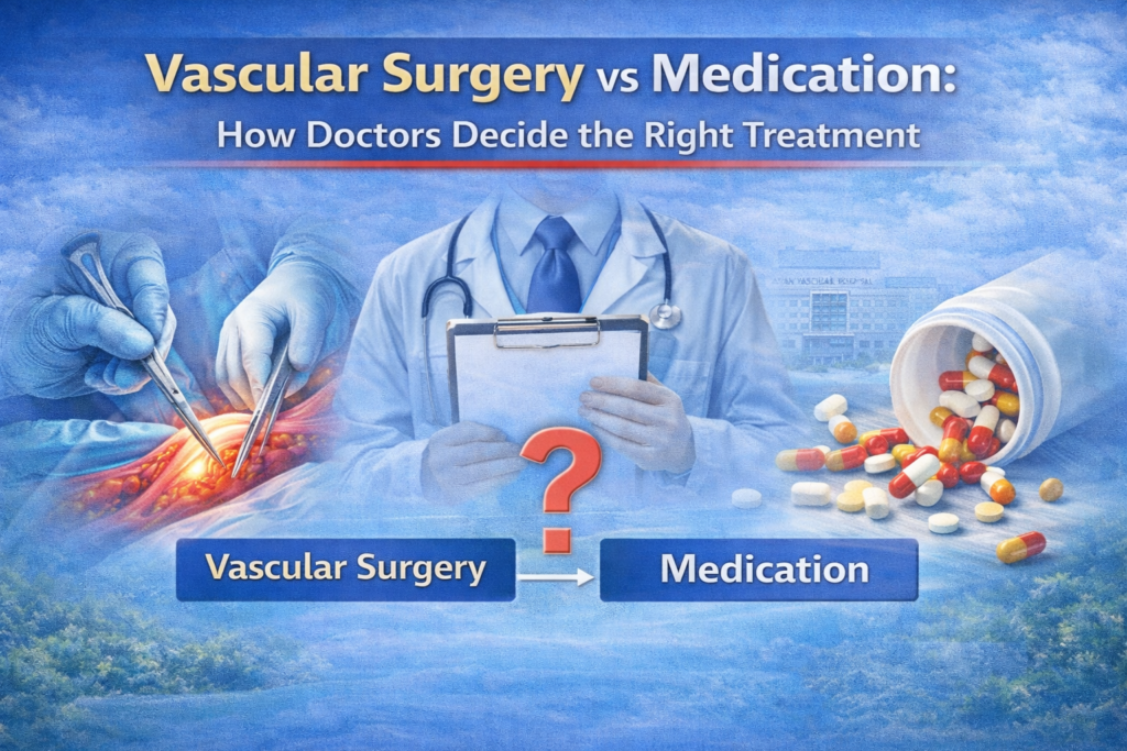vascular surgery vs medication