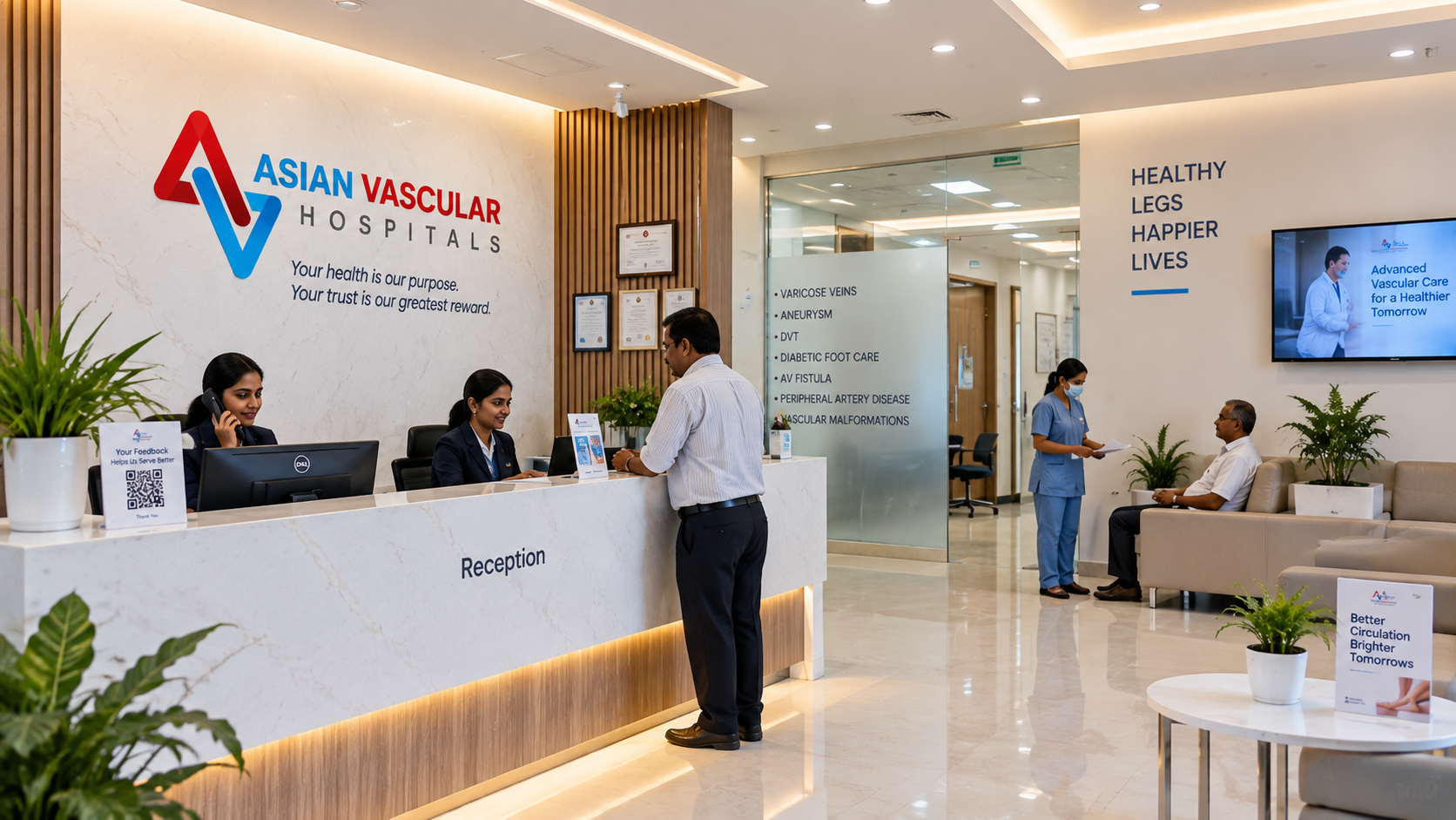 Asian Vascular Hospitals modern medical facility in Banjara Hills, Hyderabad.