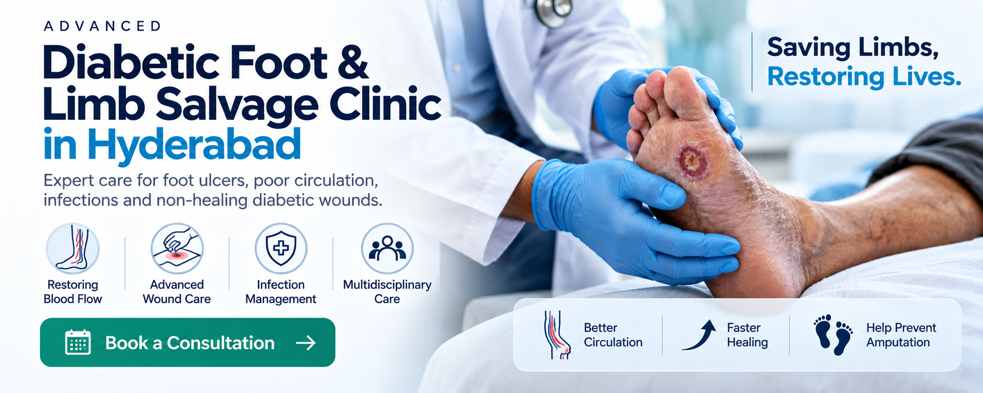 Diabetic Foot & Limb Salvage Clinic in Hyderabad for advanced wound and vascular care